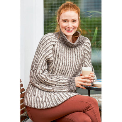 Anleitung (de) von © Woolly Hugs  - Strickpullover Granit- Maschenwelt 06/23