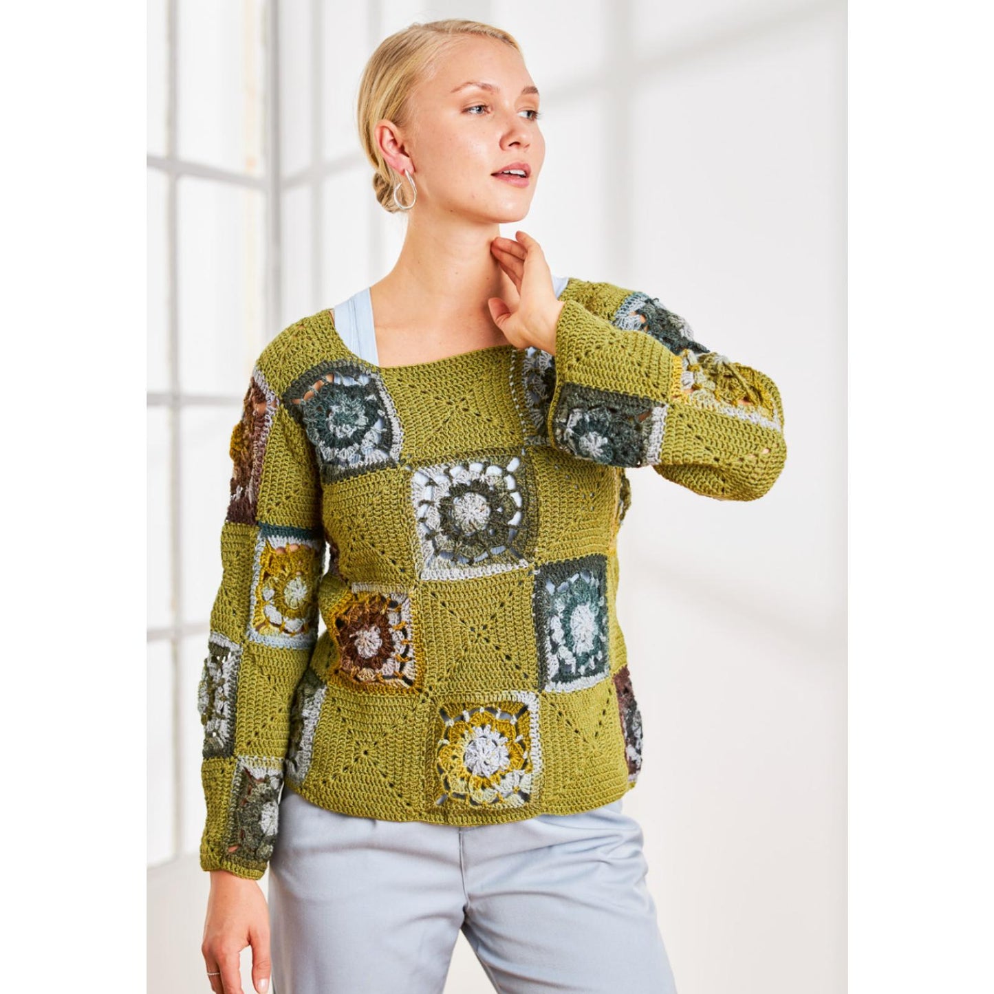 Anleitung (de) von © Woolly Hugs  - Pulli Green Granny- Maschenwelt 01/24