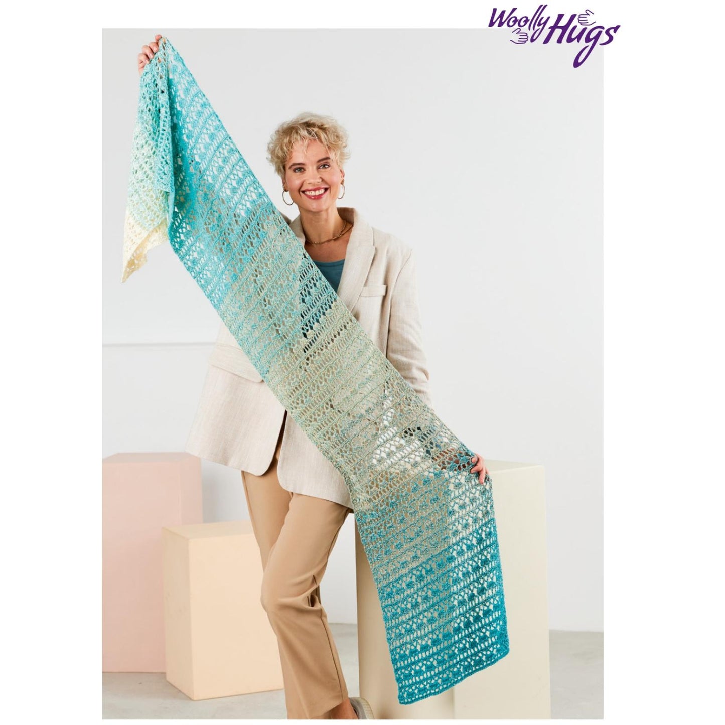 Anleitung (de) von © Woolly Hugs  - Stola Krokusse - Maschenwelt 02/23