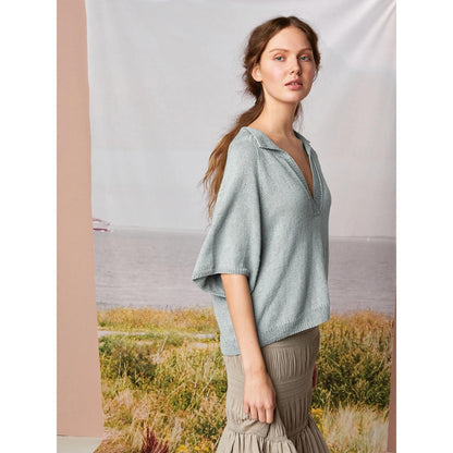Anleitung (de, en) von © Sandnes - Kamille T-Shirt 2104 Sommer Damen / Nr. 5, Oversize-Bluse
