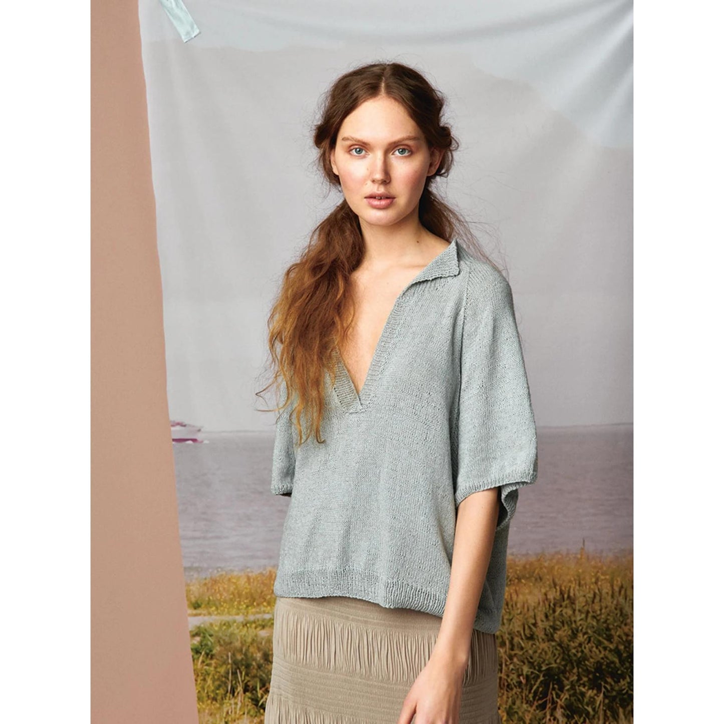 Anleitung (de, en) von © Sandnes - Kamille T-Shirt 2104 Sommer Damen / Nr. 5, Oversize-Bluse