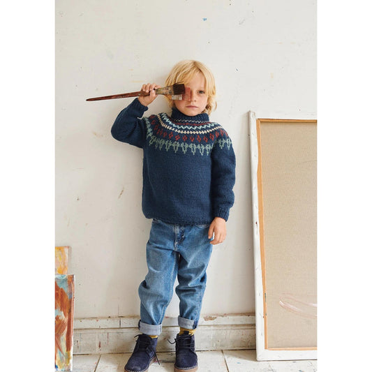 Anleitung (de, en) von © Sandnes - Kindheits Pullover mit doppeltem Hals 2107 Smart für Kinder / 3a
