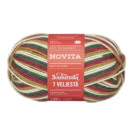 Novita 7 Veljestä Jouluraita, ca. 300m, 150g