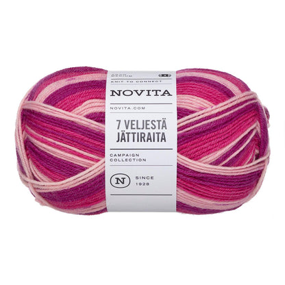Novita 7 Veljestä Jättiraita 150g