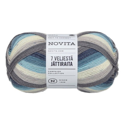 Novita 7 Veljestä Jättiraita 150g
