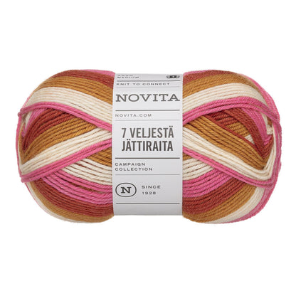 Novita 7 Veljestä Jättiraita 150g