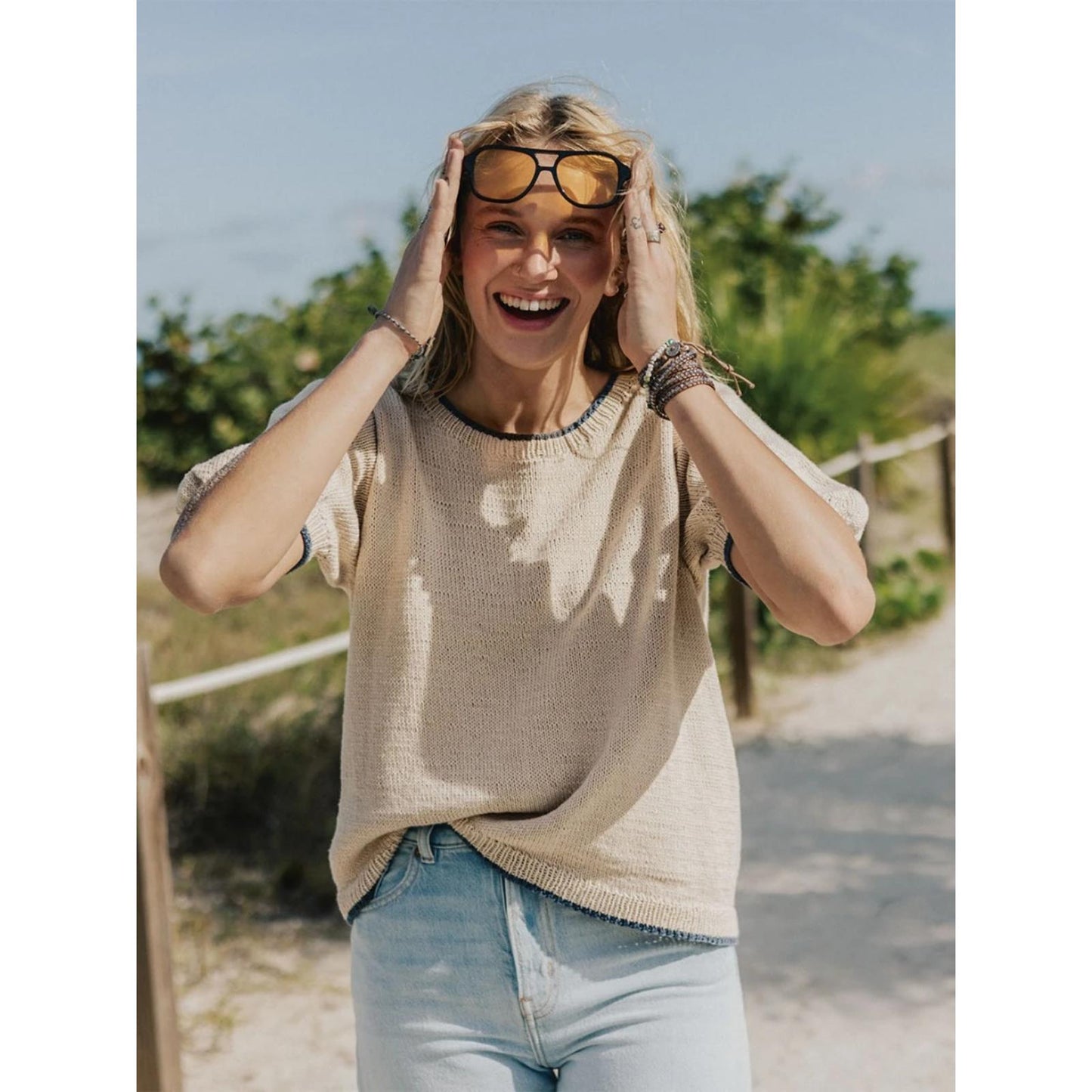 Anleitung (de, en) von © Sandnes - Molly Tee T-Shirt-Bluse, Sommer Damen 2305-04