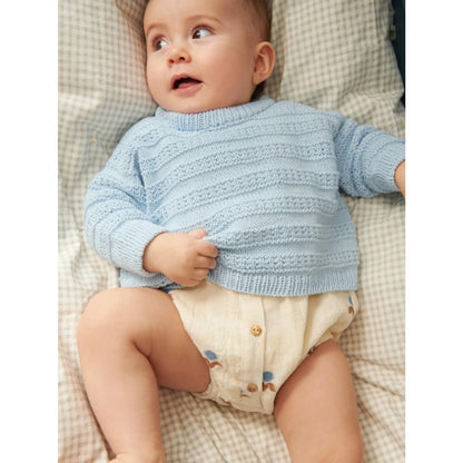 Sandnes Anleitungsheft 2407 Sommer Baby Nr. 1 Filip Sweater, Diaper Pants & Bonnet Baby