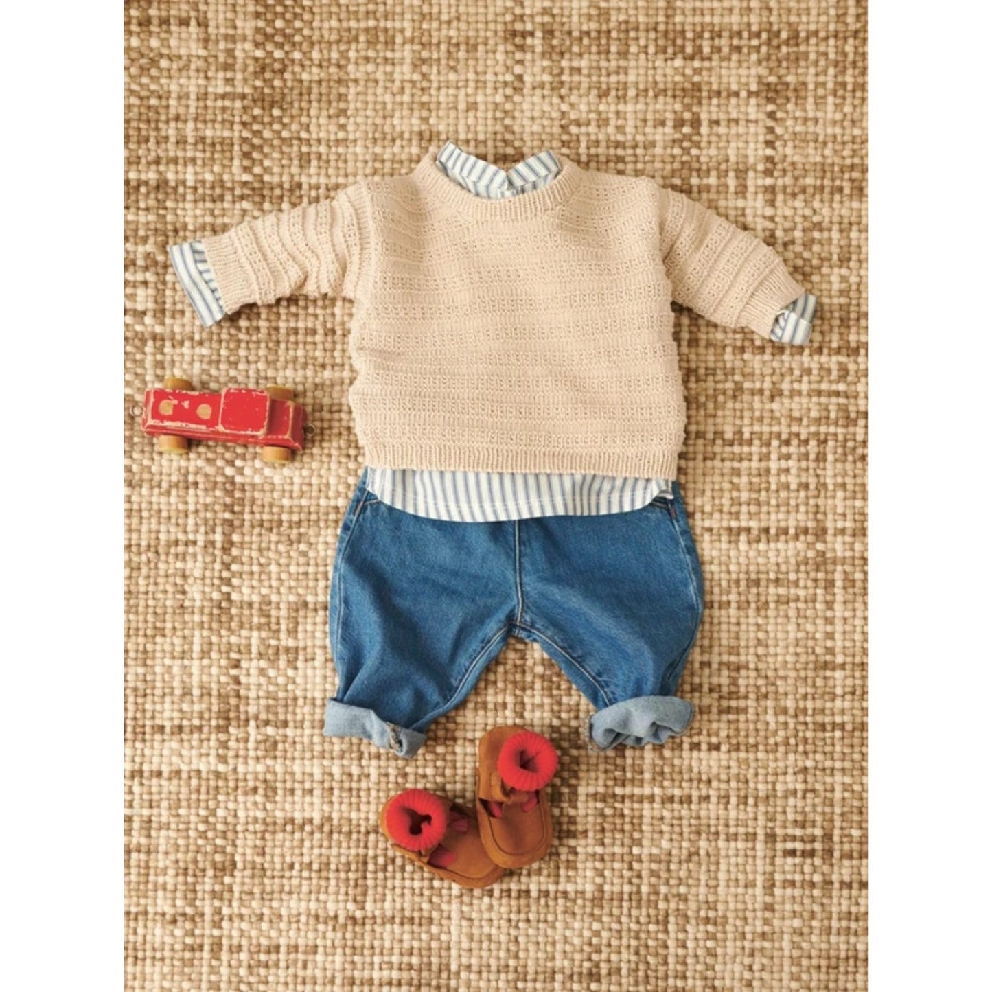 Sandnes Anleitungsheft 2407 Sommer Baby Nr. 1 Filip Sweater, Diaper Pants & Bonnet Baby