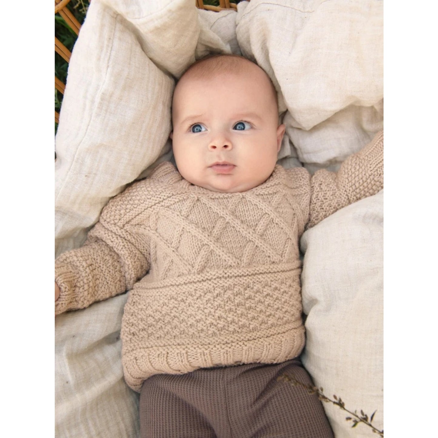 Sandnes Anleitungsheft 2413 Myk Start Nr. 1 Guernsey Sweater Baby