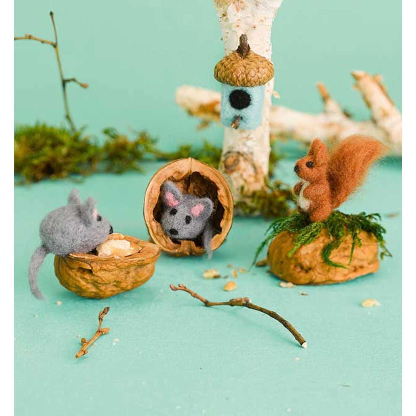 Filz-Minis mit Naturmaterial (DE)