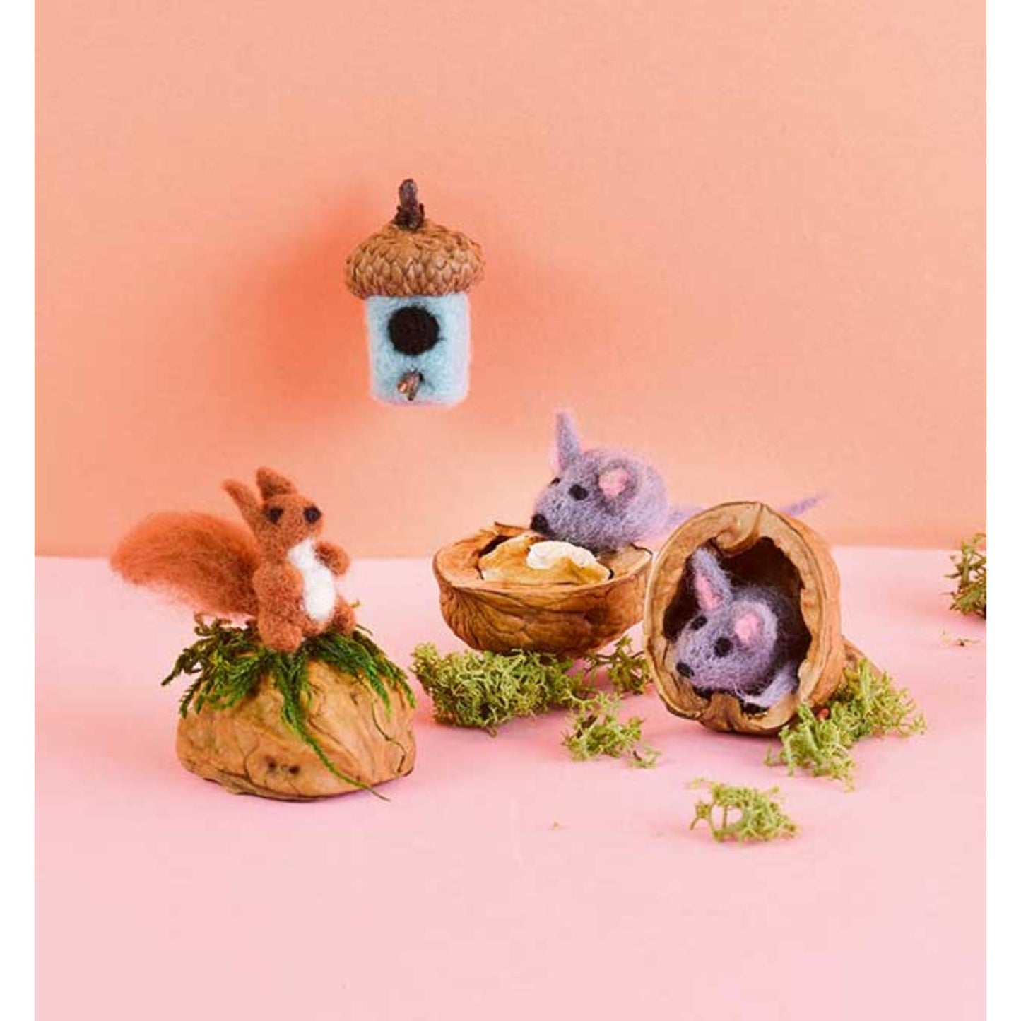 Filz-Minis mit Naturmaterial (DE)