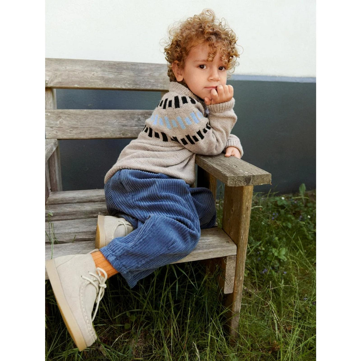 Sandnes Anleitungsheft Strick für Kinder 2605 Nr. 4 Cole Sweater Junior