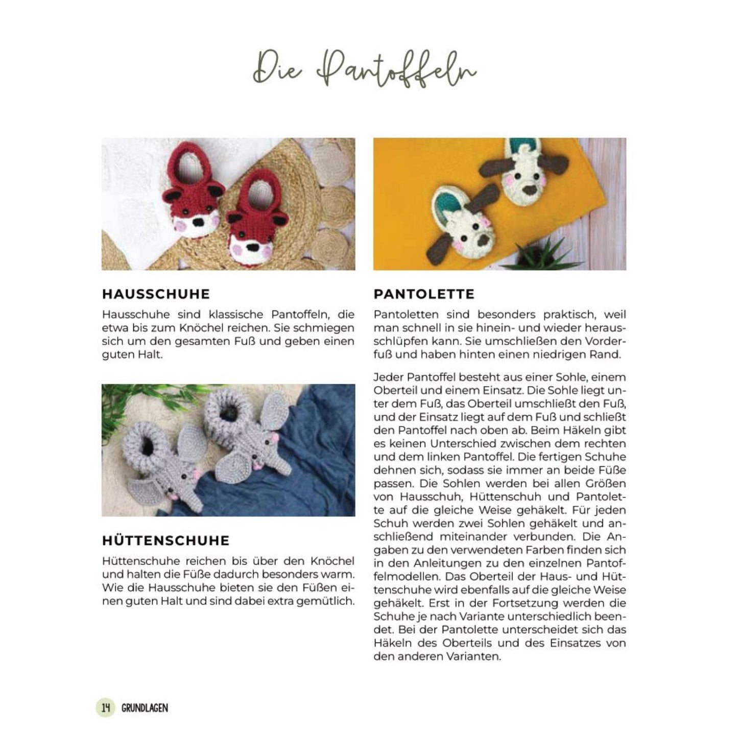 Tierisch gemütlich, Amigurumi-Hausschuhe häkeln für Klein und Groß