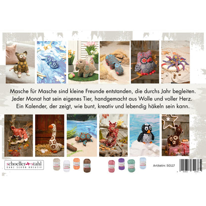 Granny Tier Kalender 2026 mit 12 Häkelanleitungen für Amigurumis (Häkeln)