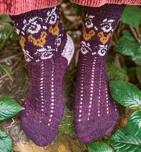 Unique patterned socks knitting, 57041