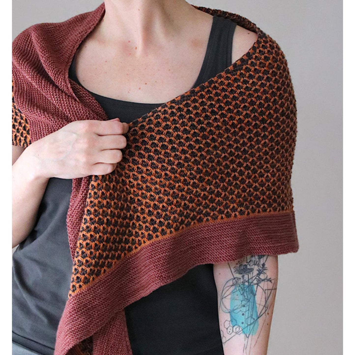 Mairlynd Shawl Love mit Row Maps