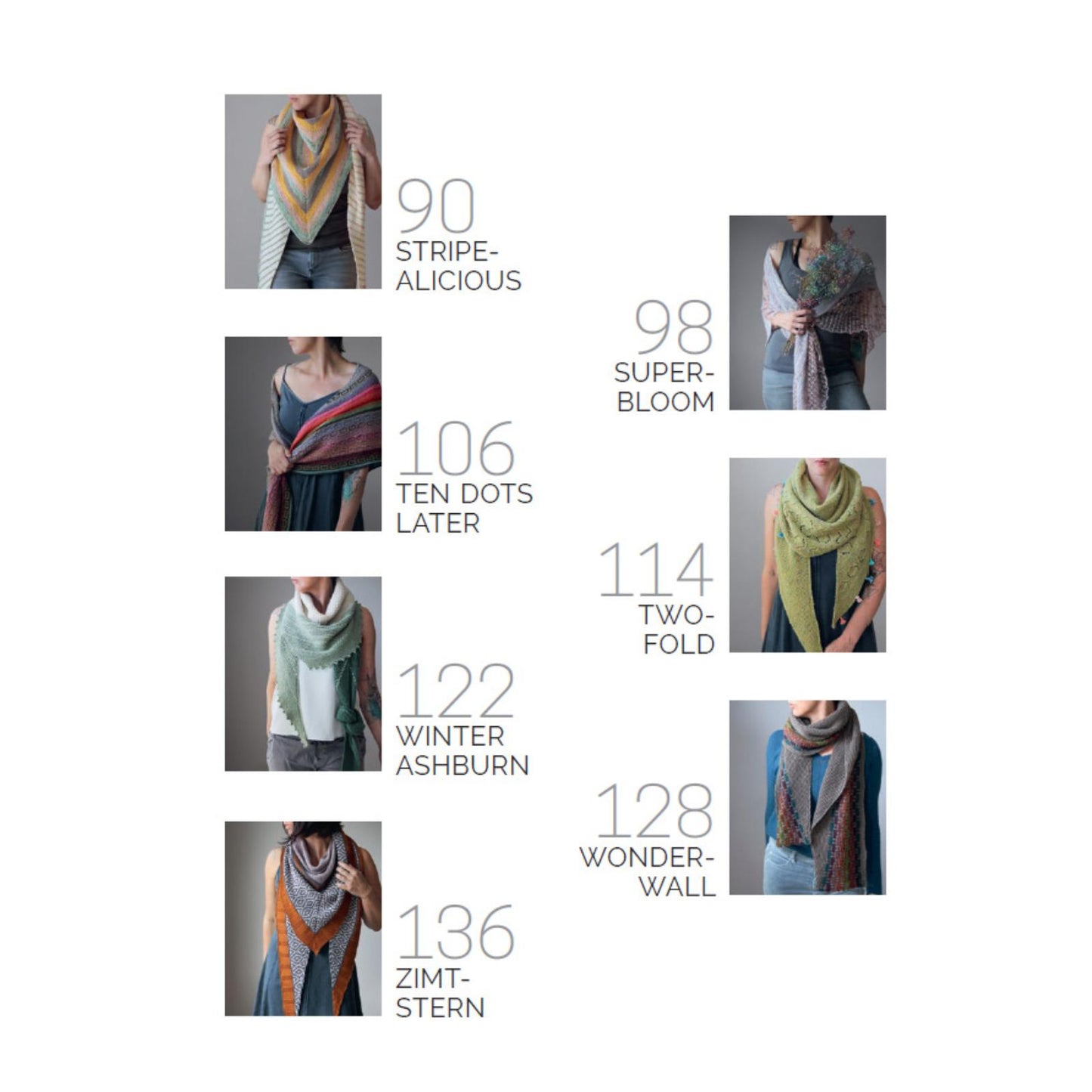 Mairlynd Shawl Love mit Row Maps