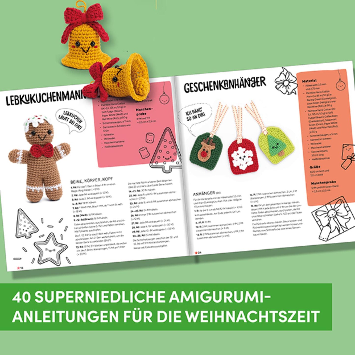 Kawaii Häkel Weihnachten (DE) – 40 Amigurumi-Anleitungen für die Weihnachtszeit