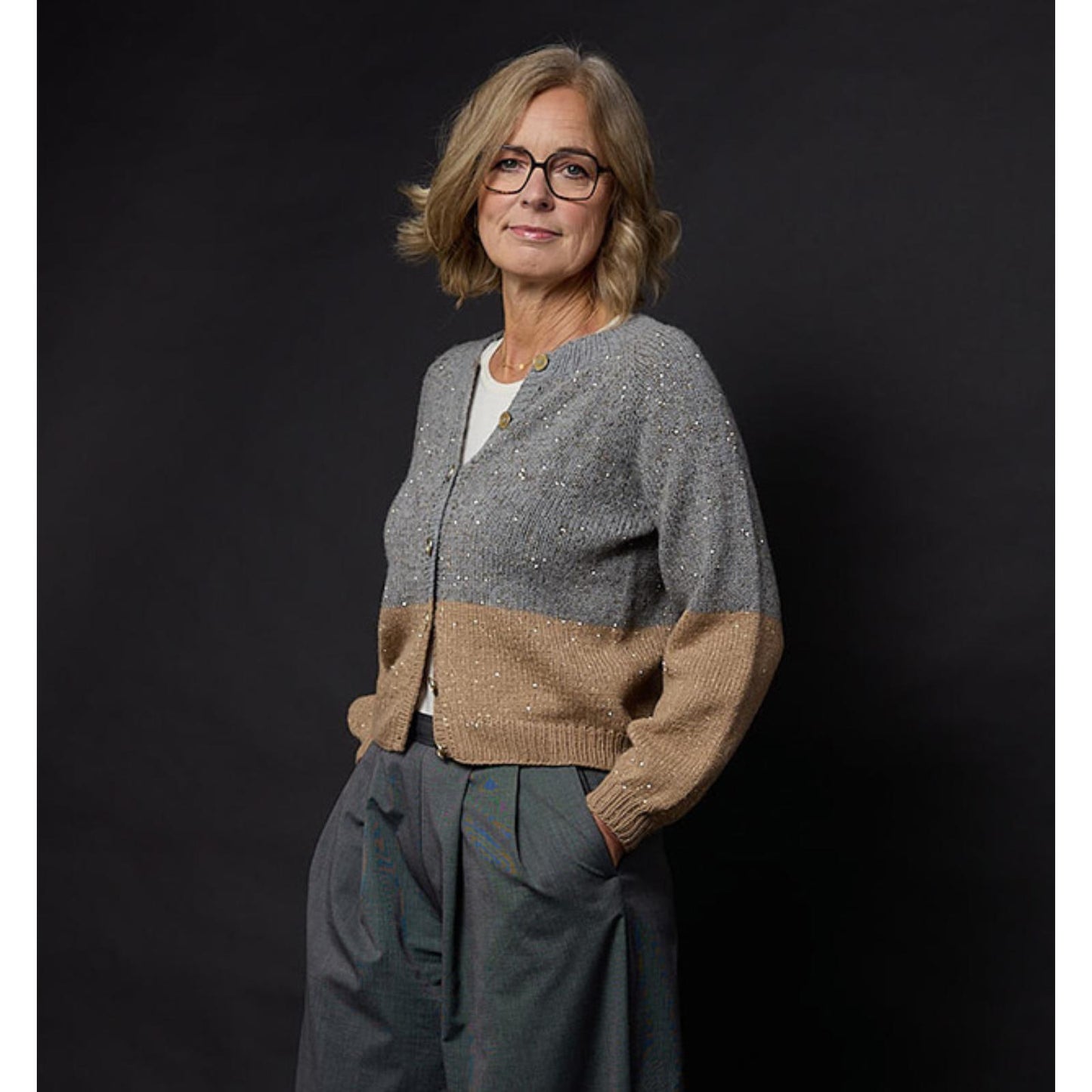 Alles Paillette, Stricken mit Glanzeffekt (DE)