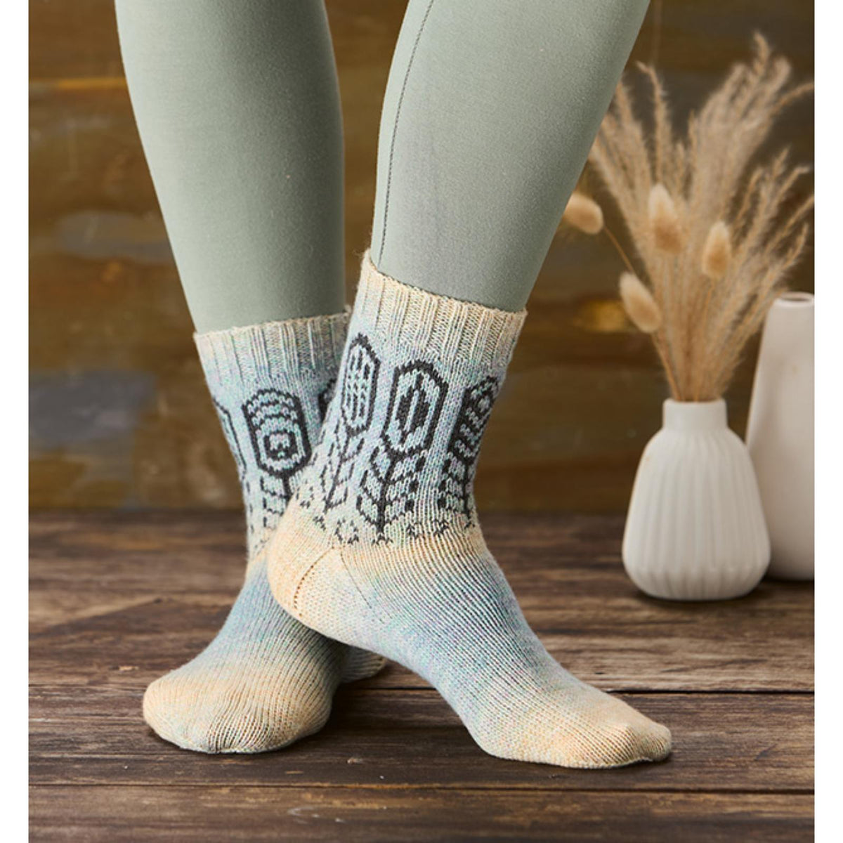 Colorwork-Socken stricken (DE), neue Mustersocken mit Jacquardtechnik
