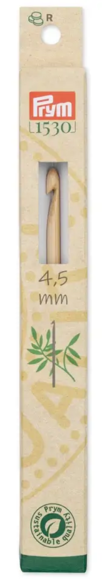 Woll-Häkelnadel Bambus, 15 cm, 4,50 mm, natur, 111976