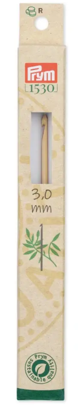 Woll-Häkelnadel Bambus, 15 cm, 3 mm, natur, 111976