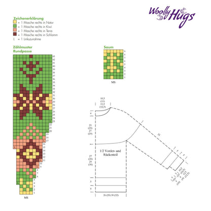 Anleitung (de) von © Woolly Hugs  - Islandpulli Fiona - Maschenwelt 06/25