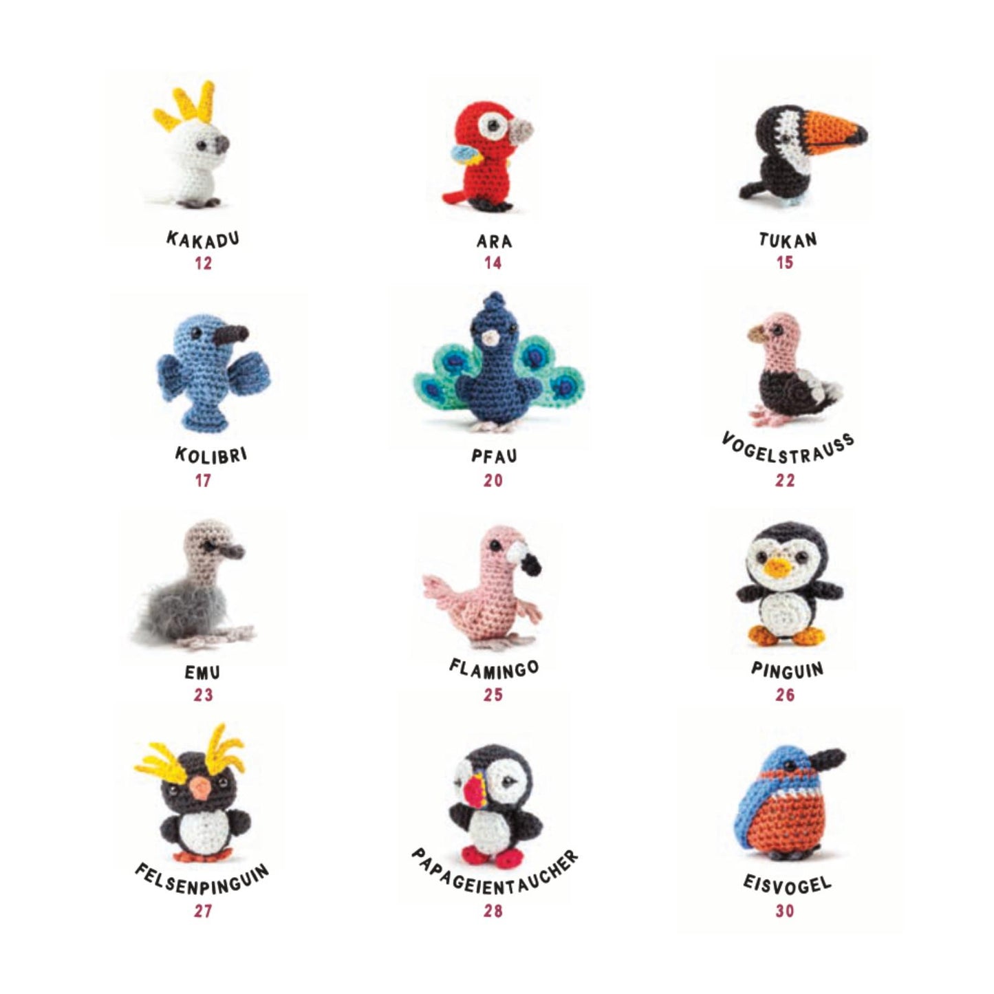 Mini-Amigurumis – Süße Vögelchen (DE)