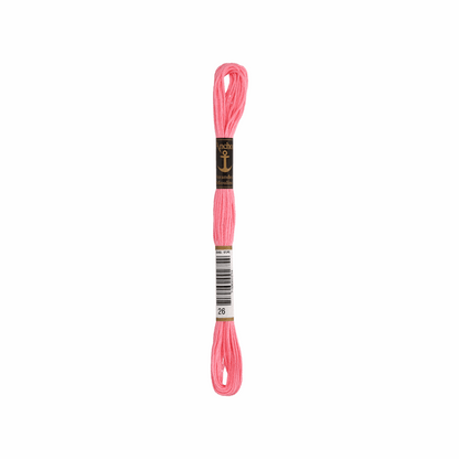 Anchor embroidery thread, 2g, colour 26 light pink