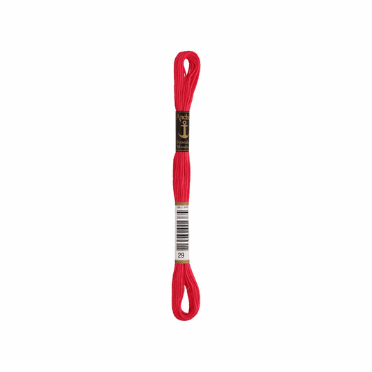 Anchor embroidery thread, 2g, colour 29 rouge