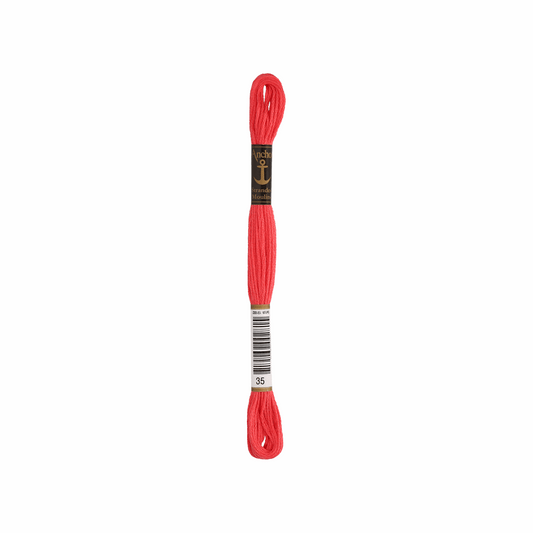 Anchor embroidery thread, 2g, colour 35 strawberry red