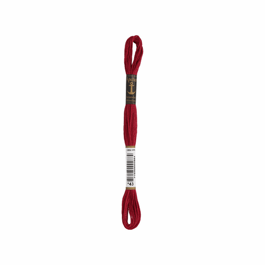 Anchor Sticktwist, 2g, Farbe 43 rubinrot