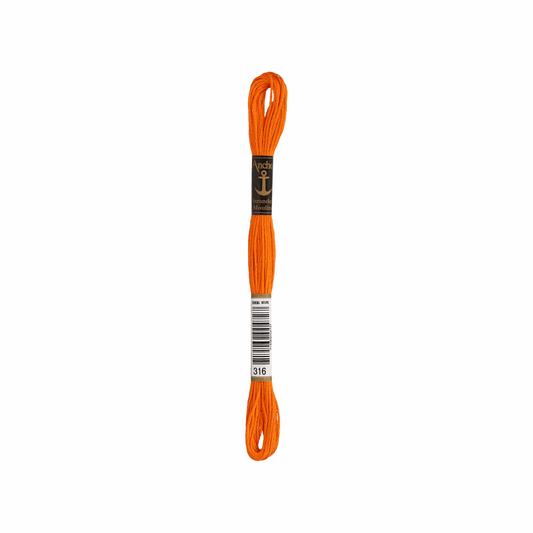 Anchor Sticktwist, 2g, Farbe 316 orange