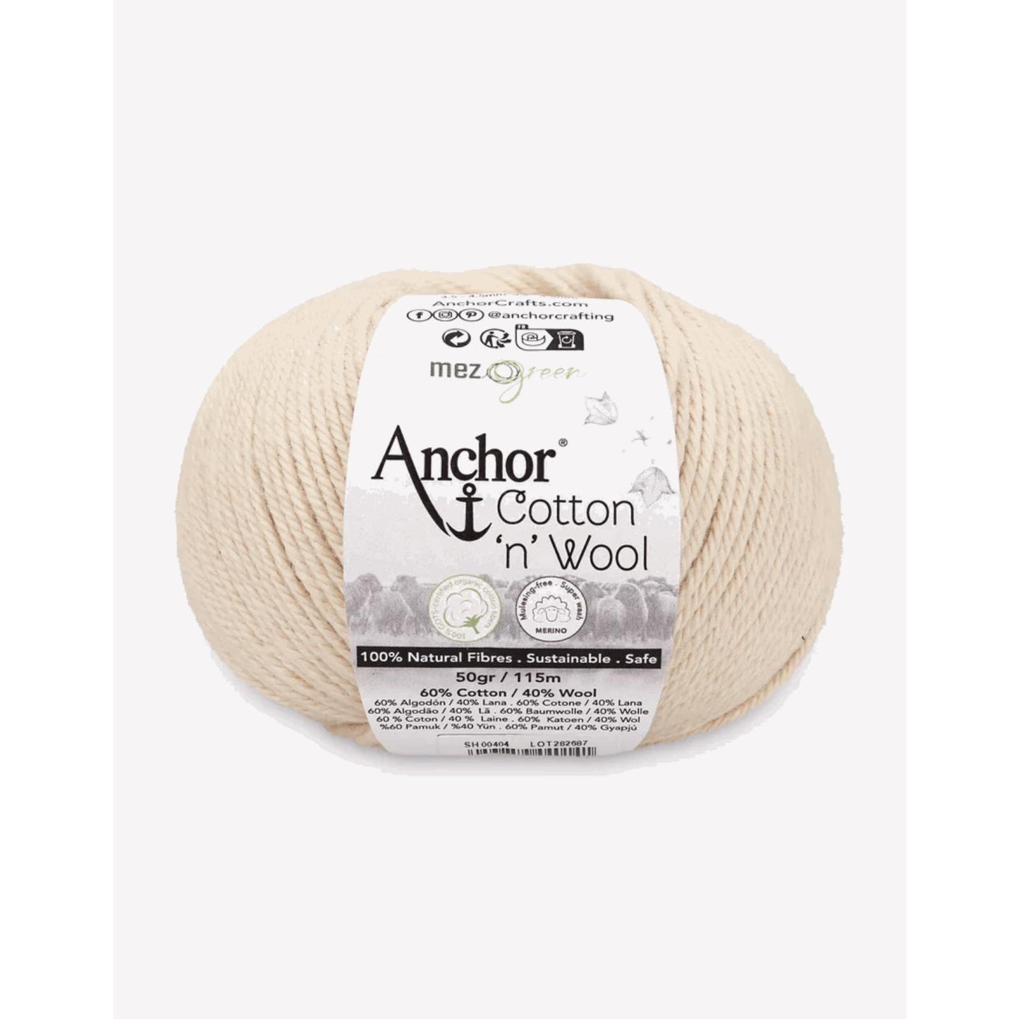 Anchor Cotton Wool ca. 115m, 50g