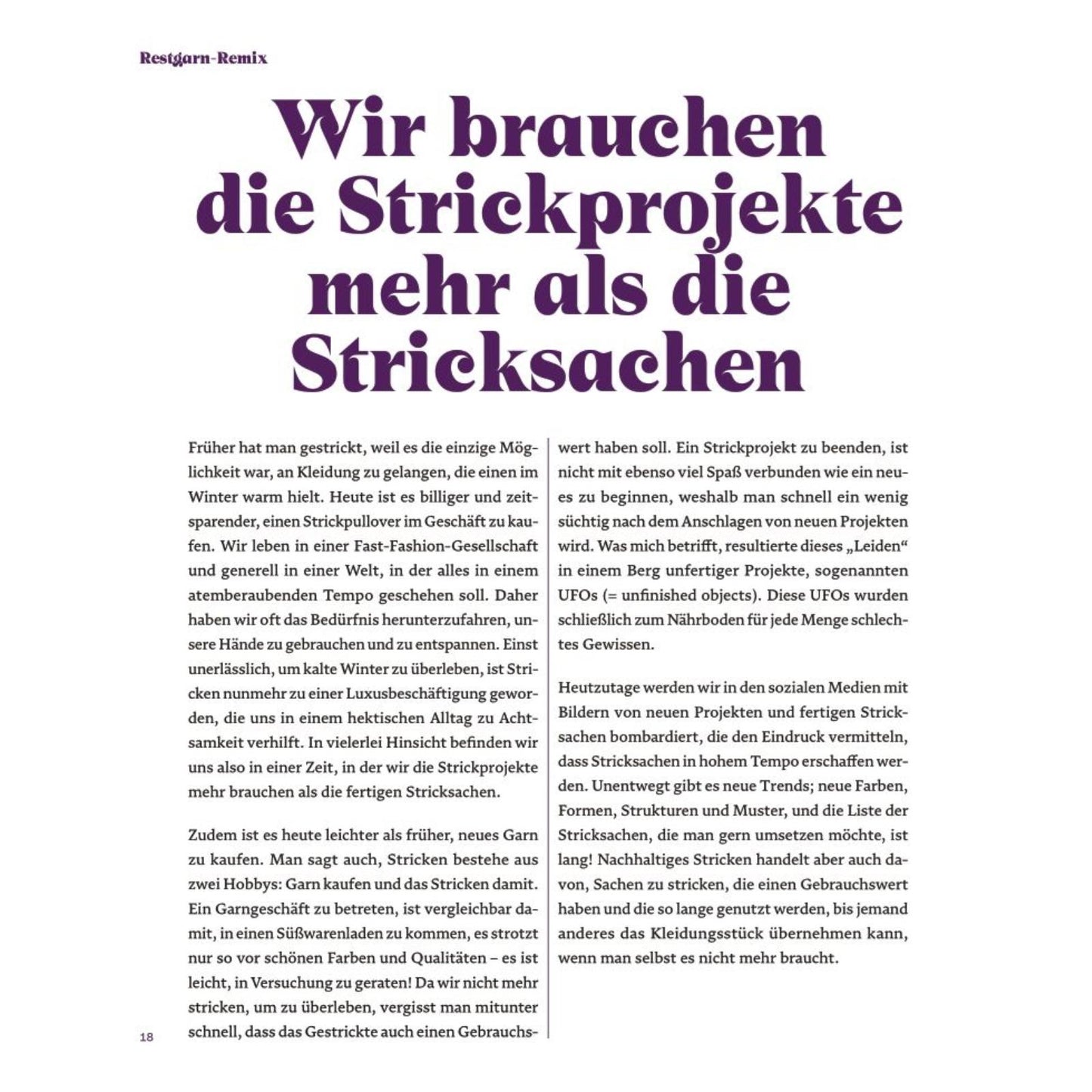Restgarn-Remix - Kleidung Stricken aus Wollresten