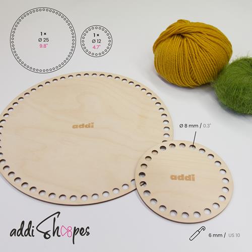 Addi Shapes Circle, Korbboden / Taschenboden aus Birkenholz, 65382