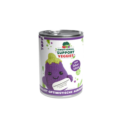 Emotional Support Veggies Häkelset Aubergine