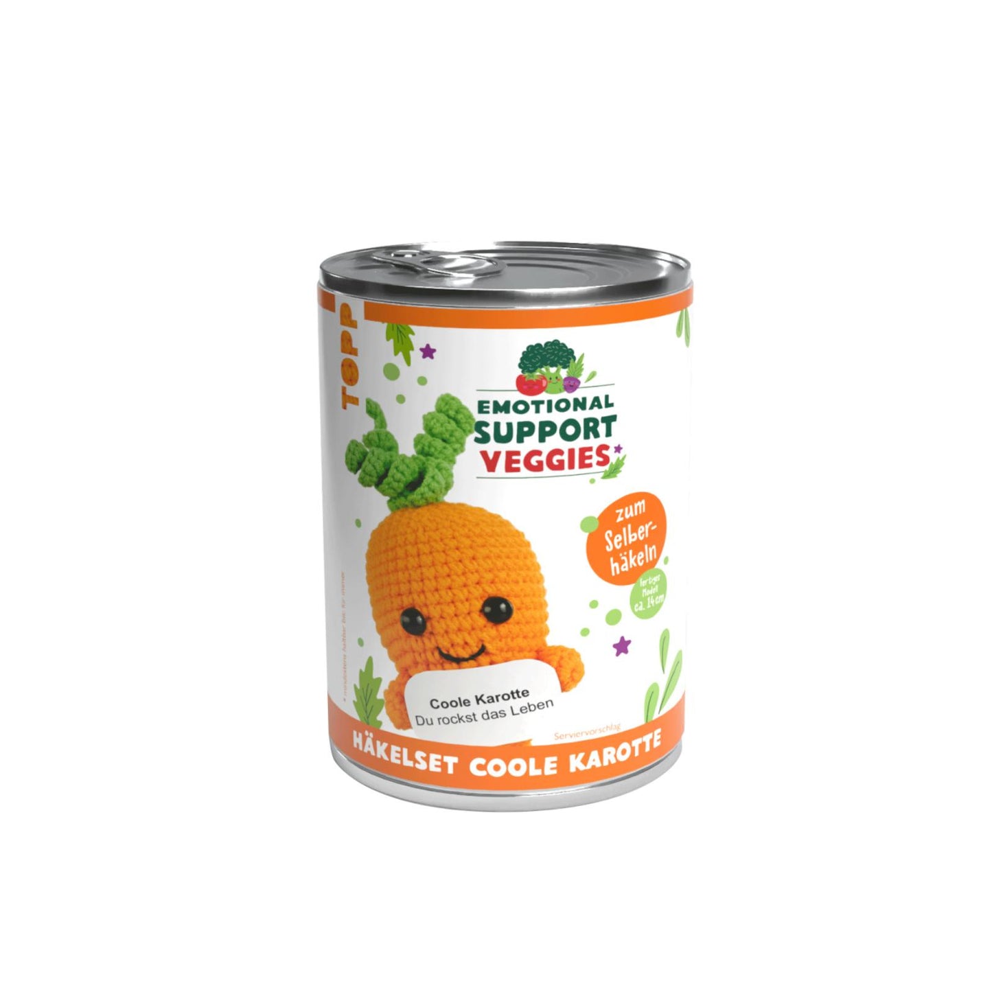 Emotional Support Veggies Häkelset Karotte