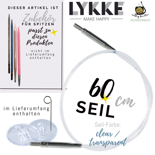 Lykke rope for lace 60cm, 15009010