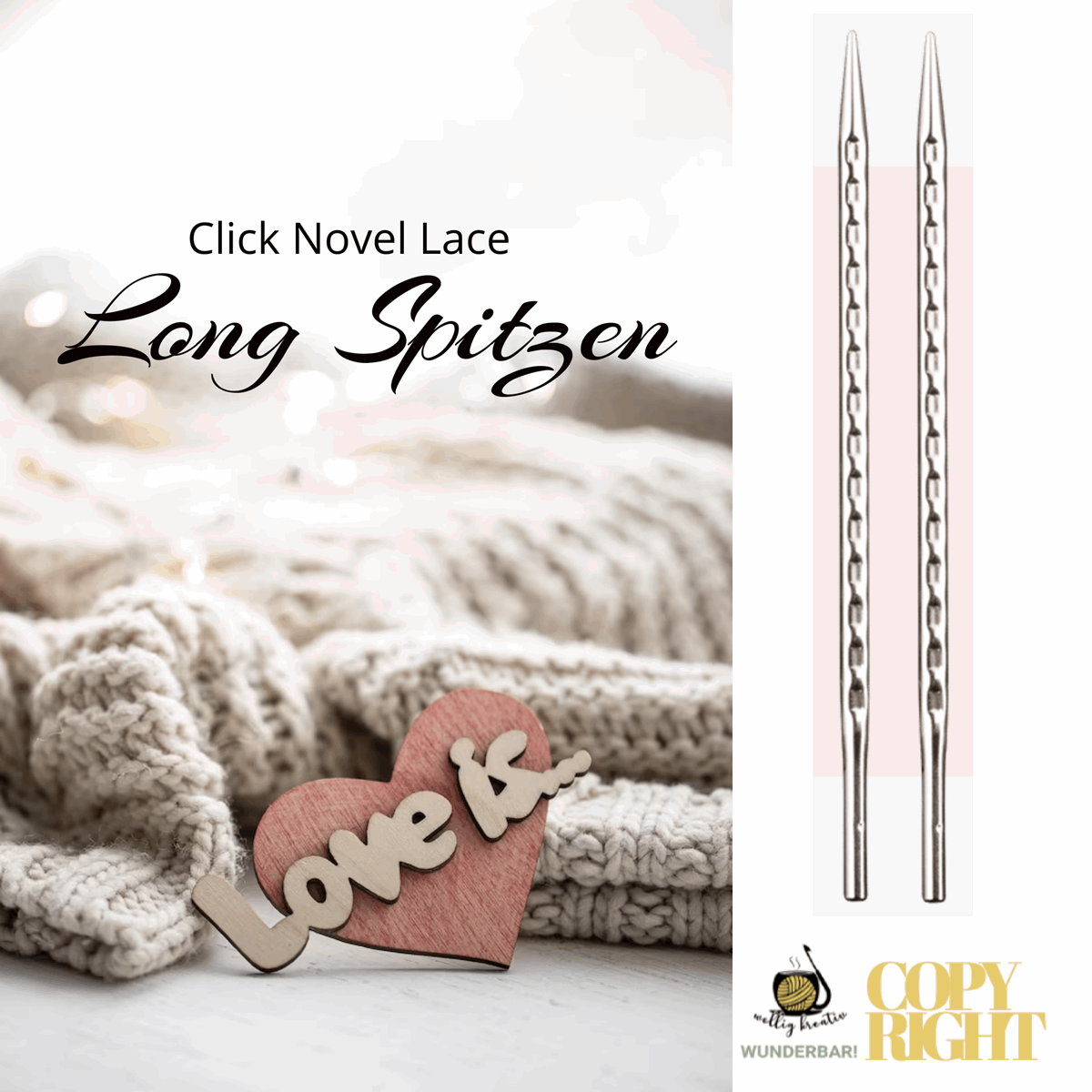 Addi, Click Novel Lace Long Spitzen, 67467, Größe 7