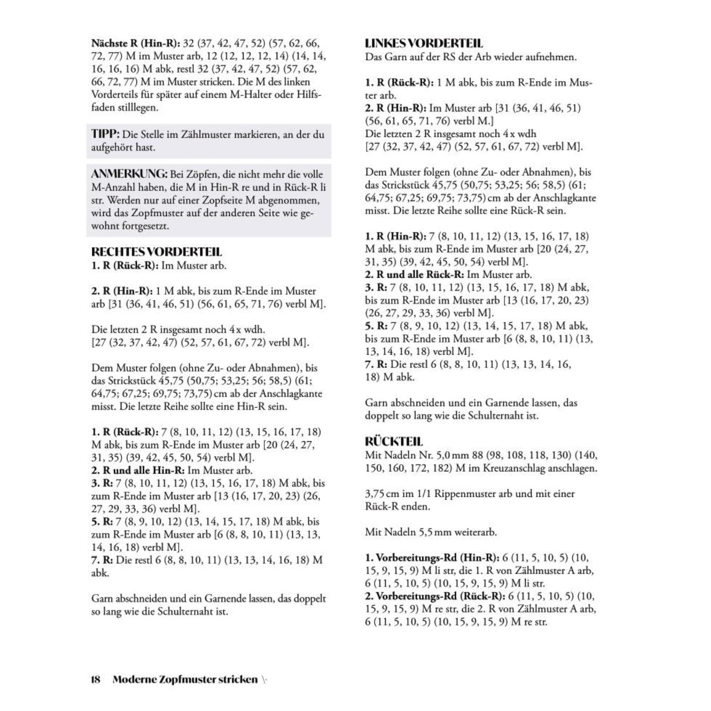 Moderne Zopfmuster stricken (DE)