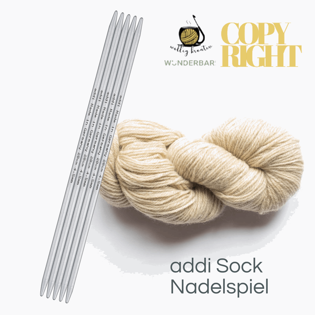 Addi, Sock Nadelspiel, 62012, Größe 7, 23 cm