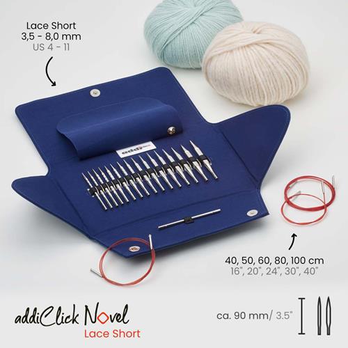 Addi-Click Novel Lace Short, Set, Stricknadeln, 67302