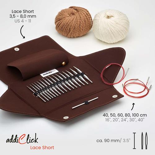 Addi-Click Lace Short, Set, Stricknadeln, 67502