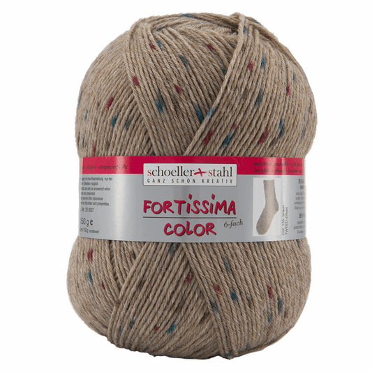Fortissima 6-thread 150g tweed, 90007, color 155, brown