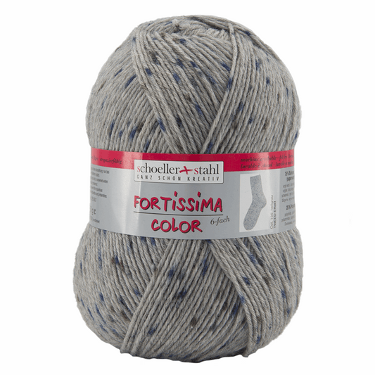 Fortissima 6-thread 150g tweed, 90007, color 156, light gray