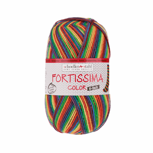 Fortissima 6fädig 150g color, 90008, Farbe 199, regenbogen