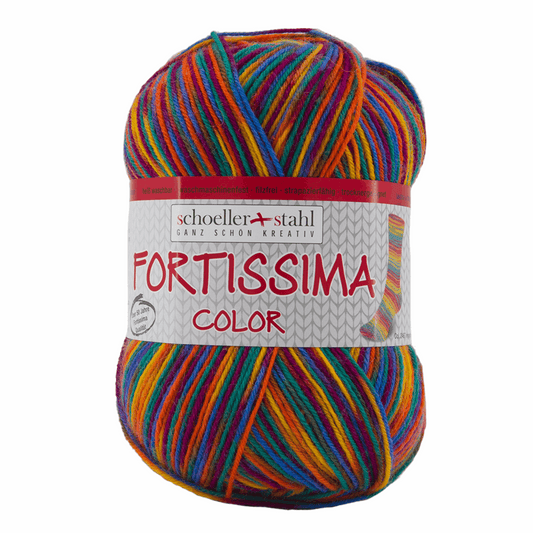Fortissima socka 4fädig, 90028, Farbe 2402, lampion