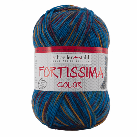 Fortissima socka 4fädig, 90028, Farbe 2410, jeans
